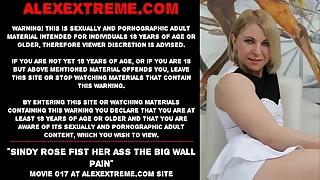 Sindy Rose left side her ass the heavy wall coating